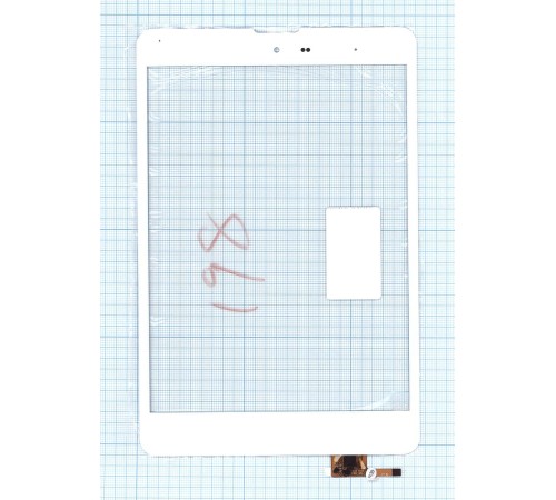 Сенсорное стекло (тачскрин) DPtech 80701-0C4541J, 198x130мм белое