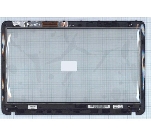 Сенсорное стекло (тачскрин) Sony Vaio SVF152 SVF153 черное с рамкой