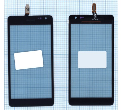 Сенсорное стекло (тачскрин) Nokia Lumia 535 1607 черный
