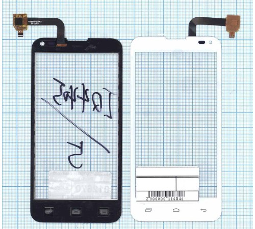 Сенсорное стекло (тачскрин) Fly IQ4415 белое