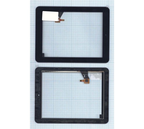 Сенсорное стекло (тачскрин) Explay M2 3G / Explay D8.2 3G (080209-01A-V1) черное с рамкой