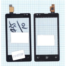 Сенсорное стекло (тачскрин) Microsoft Lumia 435 черный