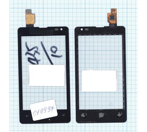 Сенсорное стекло (тачскрин) Microsoft Lumia 435 черный