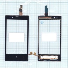 Сенсорное стекло (тачскрин) Nokia Lumia 720 черный