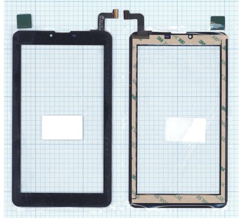 Сенсорное стекло (тачскрин) для планшета Digma Hit 4G HT7074ML (FPC-FC70S786-00) черное [T00124]