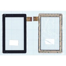 Сенсорное стекло (тачскрин) TM619-C-F (183*110 mm) черное
