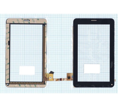 Сенсорное стекло (тачскрин) Topsun_c0020_A1 (186x111mm) черное