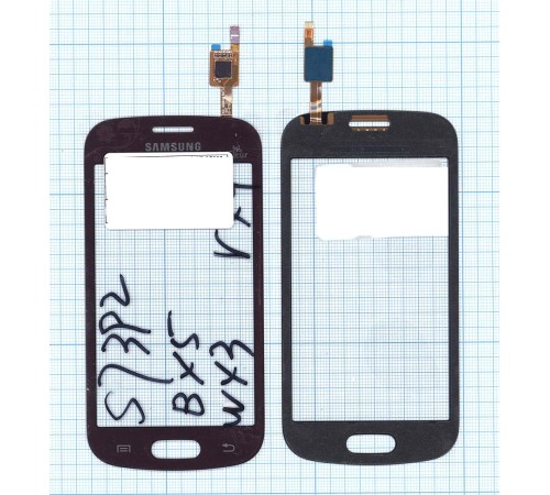 Сенсорное стекло (тачскрин) Samsung Galaxy Trend GT-S7390 GT-S7392 красное