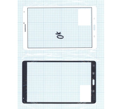 Стекло сенсора Samsung Galaxy Tab S 8.4 SM-T700 белое