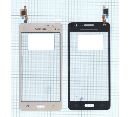 Сенсорное стекло (тачскрин) Samsung Galaxy Grand Prime Duos SM-G530H золотистое