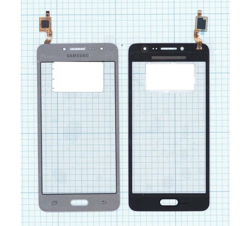 Сенсорное стекло (тачскрин) Samsung Galaxy J2 Prime SM-G532 серебристое