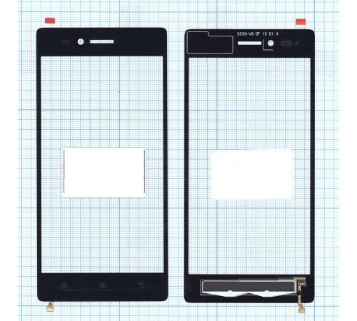 Сенсорное стекло (тачскрин) Lenovo Vibe Shot Z90 черное