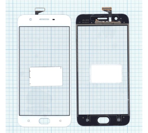 Сенсорное стекло (тачскрин) OPPO A57 белое