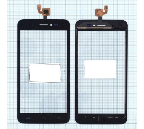 Сенсорное стекло (тачскрин) Explay Rio, Rio Play черное