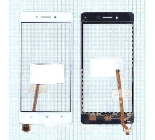 Сенсорное стекло (тачскрин) OPPO F1 белое