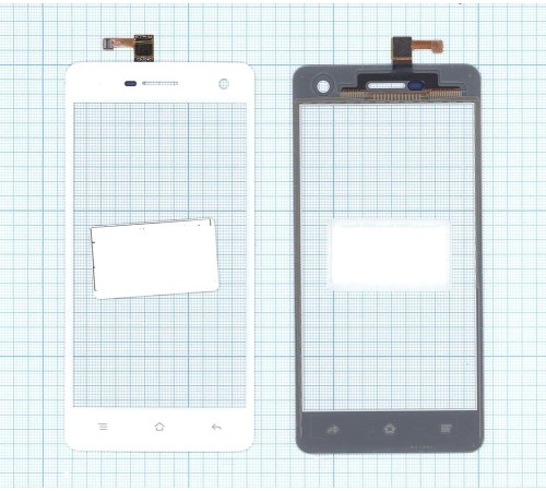 Сенсорное стекло (тачскрин) OPPO Mirror R819 белое