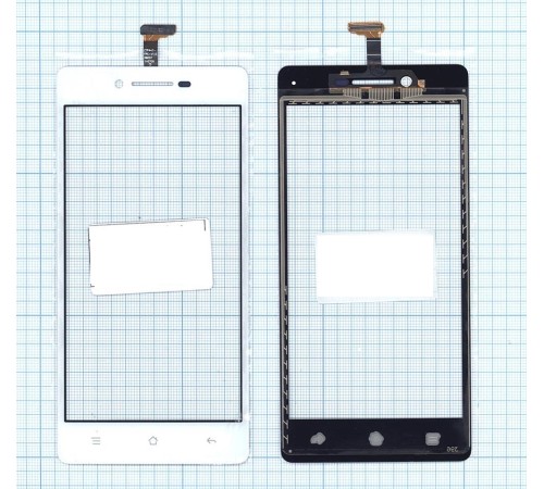 Сенсорное стекло (тачскрин) OPPO R1 белое