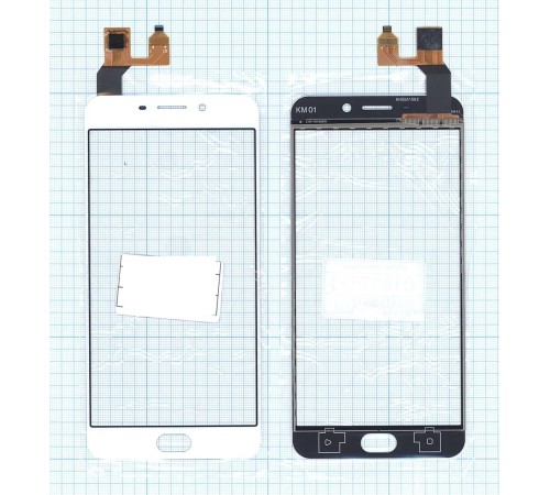 Сенсорное стекло (тачскрин) OPPO R9 белое