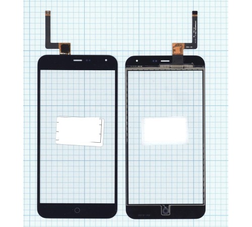 Сенсорное стекло (тачскрин) Meizu M1 note черное
