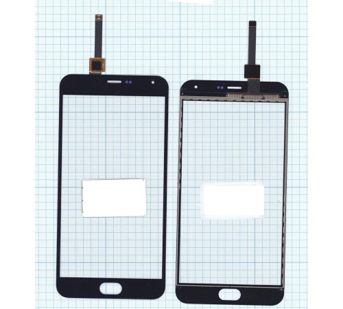 Сенсорное стекло (тачскрин) Meizu M2 Note черное