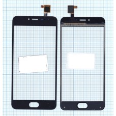 Сенсорное стекло (тачскрин) Meizu M3 черное