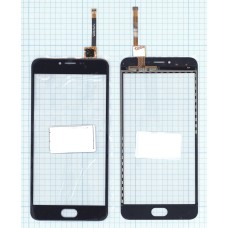 Сенсорное стекло (тачскрин) Meizu M3 Note черное