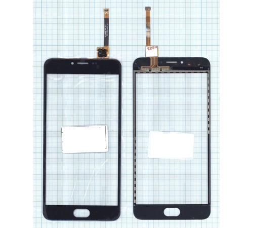 Сенсорное стекло (тачскрин) Meizu M3 Note черное