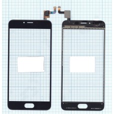 Сенсорное стекло (тачскрин) Meizu M5 черное
