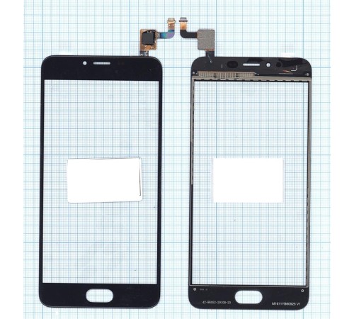 Сенсорное стекло (тачскрин) Meizu M5 черное