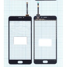 Сенсорное стекло (тачскрин) Meizu M5 Note черное