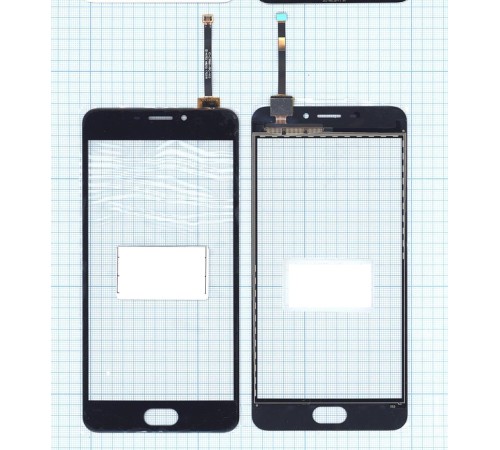 Сенсорное стекло (тачскрин) Meizu M5 Note черное
