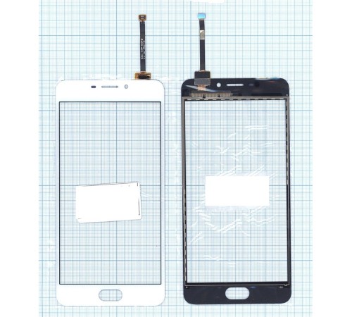 Сенсорное стекло (тачскрин) Meizu M5 Note белое