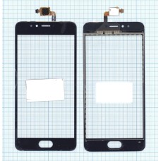 Сенсорное стекло (тачскрин) Meizu M5s черное