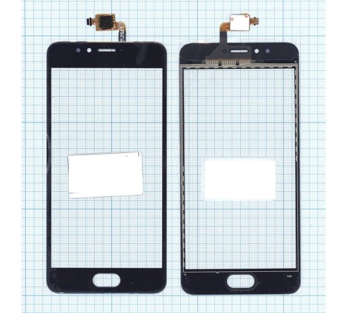 Сенсорное стекло (тачскрин) Meizu M5s черное