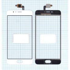 Сенсорное стекло (тачскрин) Meizu M5s белое