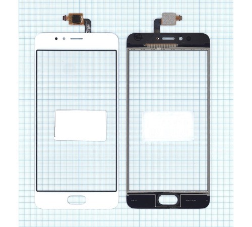 Сенсорное стекло (тачскрин) Meizu M5s белое