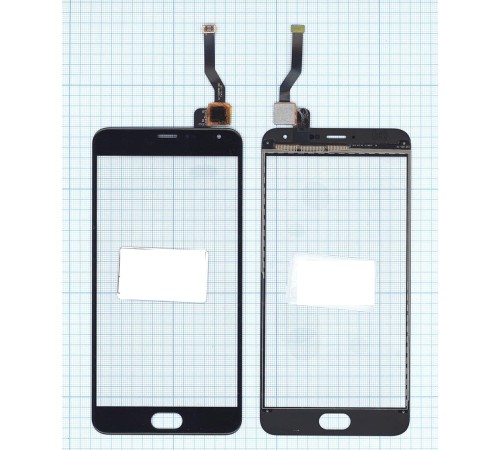 Сенсорное стекло (тачскрин) Meizu Metal черное