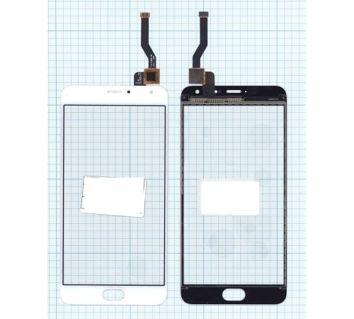 Сенсорное стекло (тачскрин) Meizu Metal белое