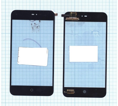 Сенсорное стекло (тачскрин) Meizu MX2 черное