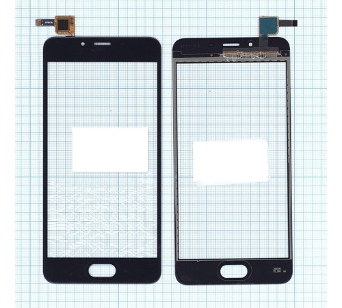 Сенсорное стекло (тачскрин) Meizu U10 черное