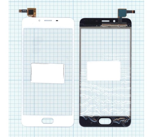 Сенсорное стекло (тачскрин) Meizu U10 белое