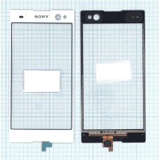 Сенсорное стекло (тачскрин) Sony Xperia C3 / C3 Dual белое