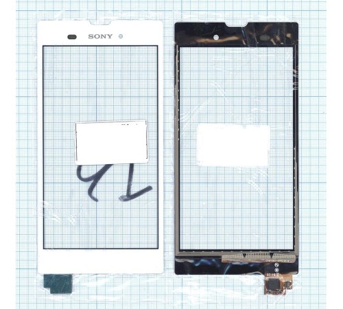 Сенсорное стекло (тачскрин) Sony Xperia T3 белое