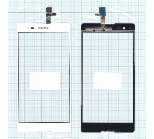 Сенсорное стекло (тачскрин) Sony Xperia T2 Ultra белый