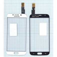Сенсорное стекло (тачскрин) Samsung Galaxy S6 Edge белое
