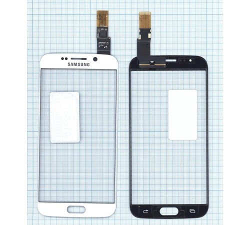 Сенсорное стекло (тачскрин) Samsung Galaxy S6 Edge белое
