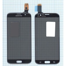 Сенсорное стекло (тачскрин) Samsung Galaxy S7 Edge черное
