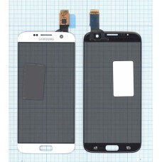 Сенсорное стекло (тачскрин) Samsung Galaxy S7 Edge белое