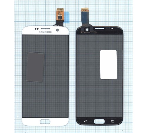 Сенсорное стекло (тачскрин) Samsung Galaxy S7 Edge белое