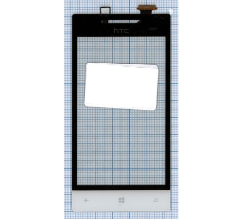 Сенсорное стекло (тачскрин) HTC Windows Phone 8S (A620e) черное с белым